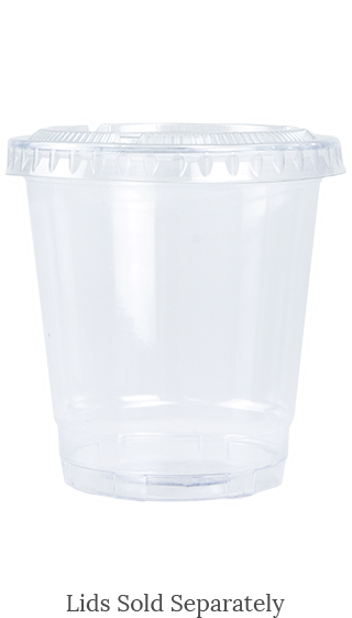 Blank 8oz Clear Plastic Cold Cups With Lid