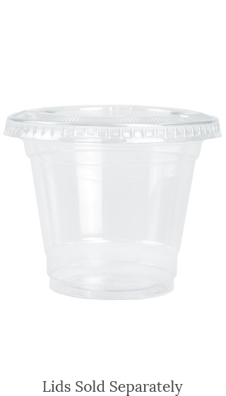 Blank 9oz Clear Plastic Cold Cup With Lid