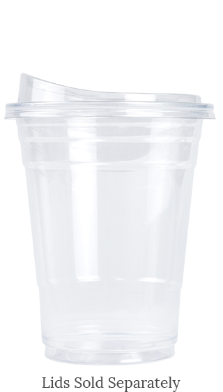 Blank 16oz Clear Plastic Cold Cup With Sipper Lid