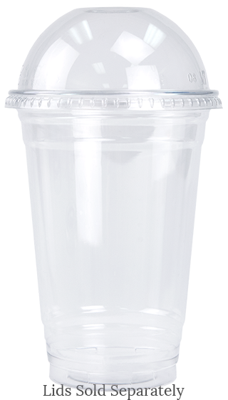 Blank 20oz Clear Plastic Cold Cup With Dome Lid