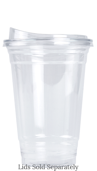 Blank 20oz Clear Plastic Cold Cup With Sipper Lid