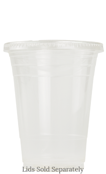 Blank 16oz Eco-Friendly Plastic Cold Cup With Flat Lid