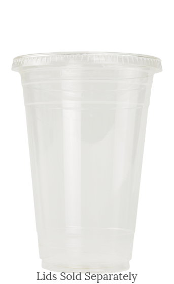 Blank 20oz Eco-Friendly Plastic Cold Cup With Flat Lid