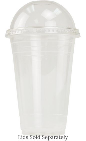 Blank 20oz Eco-Friendly Plastic Cold Cup With Dome Lid