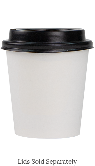 Blank 4oz Single Wall Hot Cup With Lid