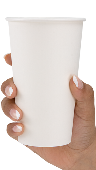 Holding Blank 16oz Eco-Friendly Paper Hot Cups