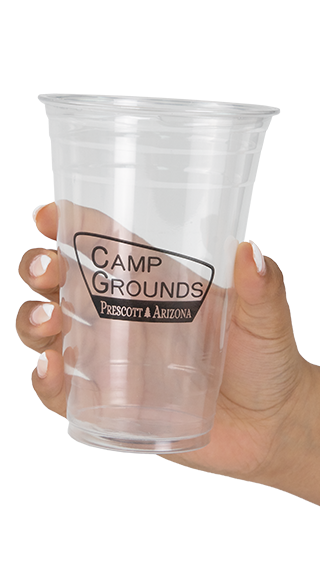 Holding 20oz Clear Plastic Cold Cup