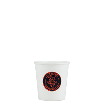 12 oz. Seattle's Best Logo Paper Hot Cups, White/Red Disposable