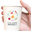 8oz Custom Printed White Paper Hot Cup