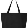 Q-Tees 25L Zippered Tote Black Q-Tees 25L Zippered Tote Black