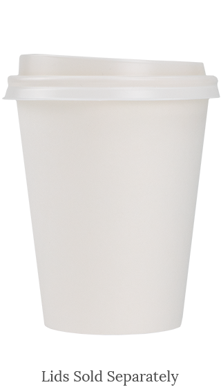 Blank 8oz Single Wall Hot Cup With Lid