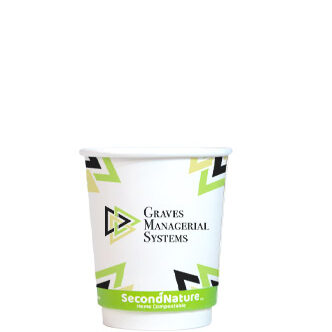 Custom 8oz Compostable Double Wall Hot Cup