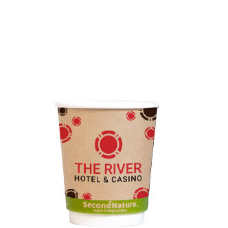 Custom 8oz Compostable Kraft Double Wall Hot Cup