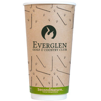 SecondNature™ Custom Compostable 20oz Kraft Double Wall Hot Cup